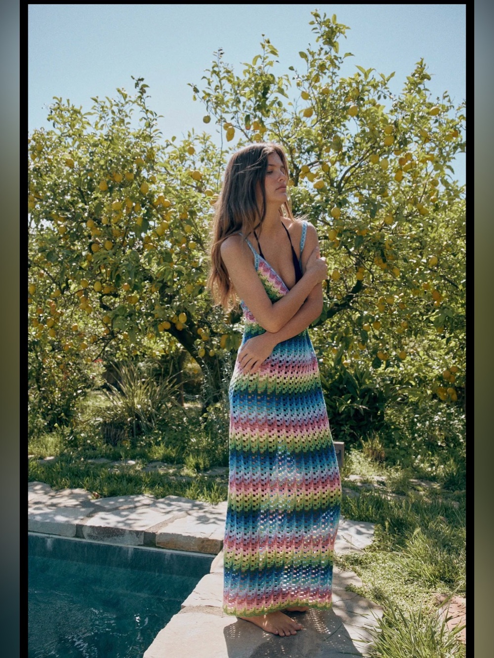 Zara Multicolor Crochet Maxi Dress - Picture 2 of 7